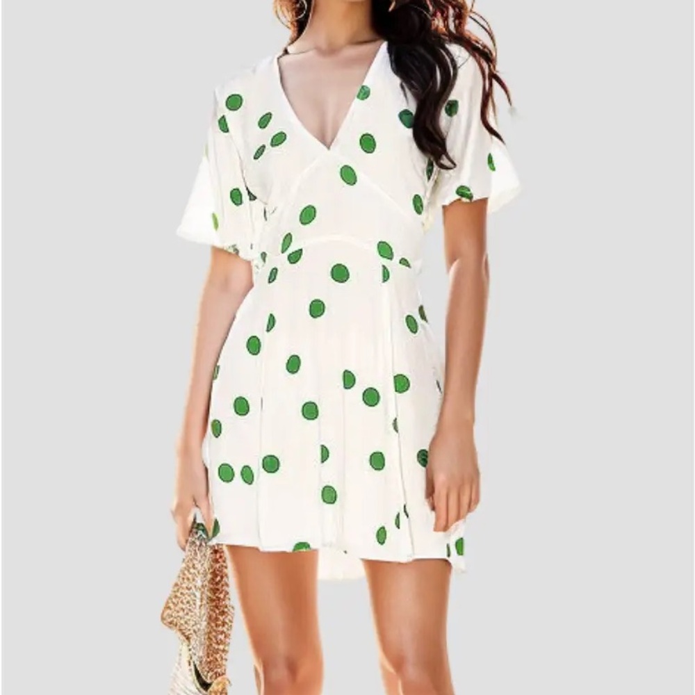 Faithfull The Brand La Belle Dress Lolita Dot - Green